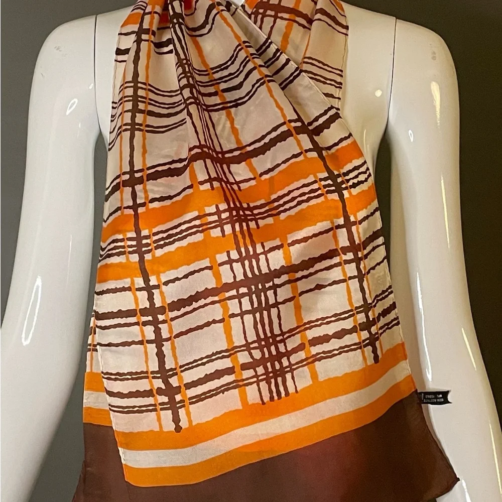 Super Cute Vintage Scarf 12 In by 52 In Fair Condition Made in Japan